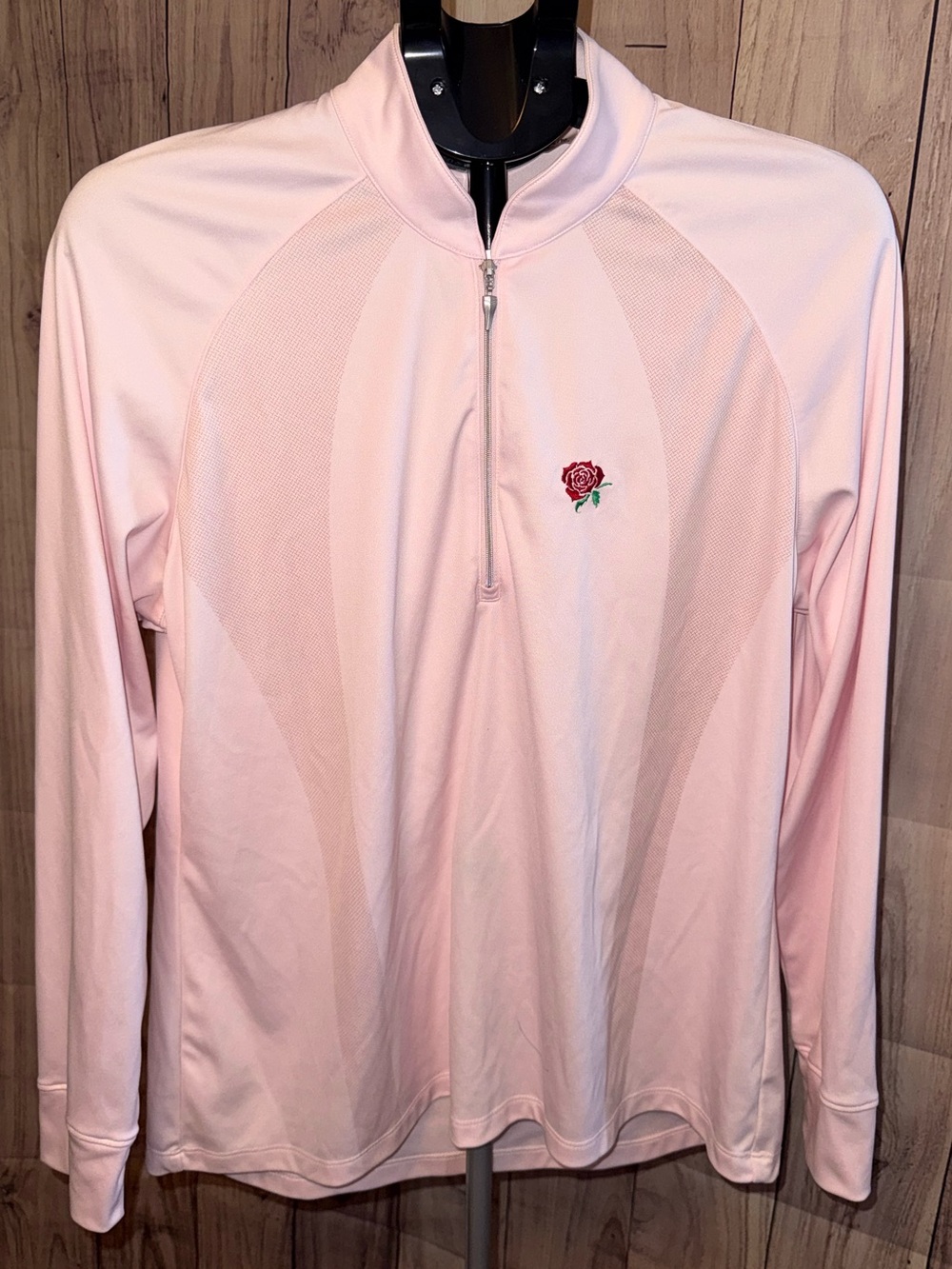 Greg Norman Play Dry 1/4 Zip Pullover Pink Rose Golf Athletic Top Women’s XL